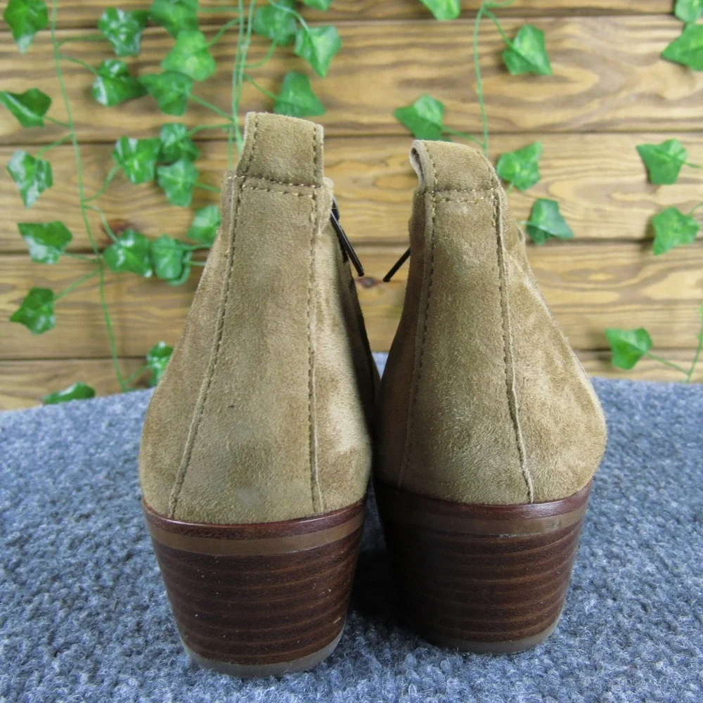 J.‎ Crew Women 6.5 Tan Suede Leather Ankle Boots Zip Casual Stylish